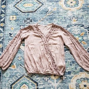 Dex surplice/crossover blouse
